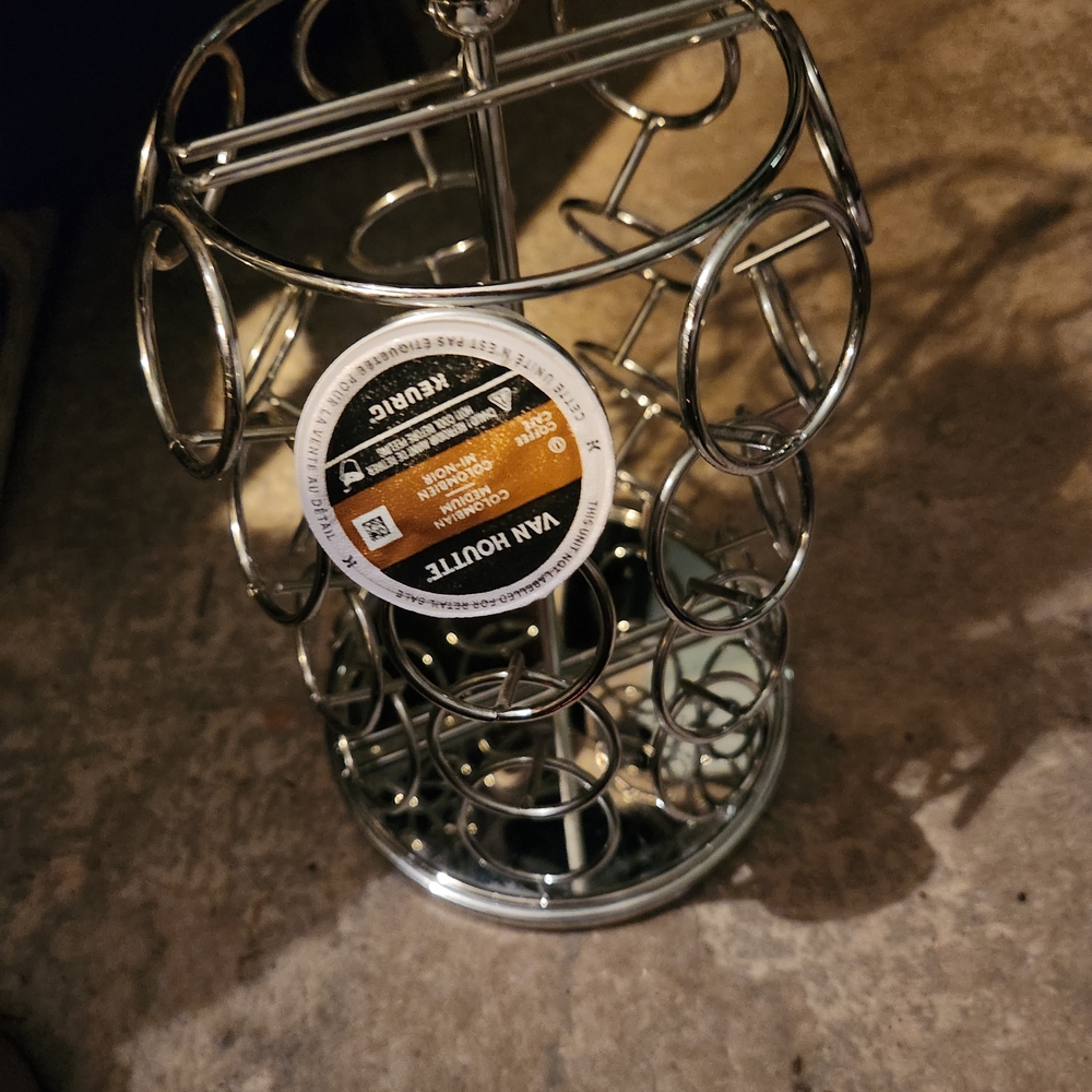 Silver Coffee Pod Holder For Keurig pods